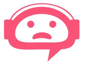 Sad red emoji signifies bad audio not to use on FreeTranscriptions.com