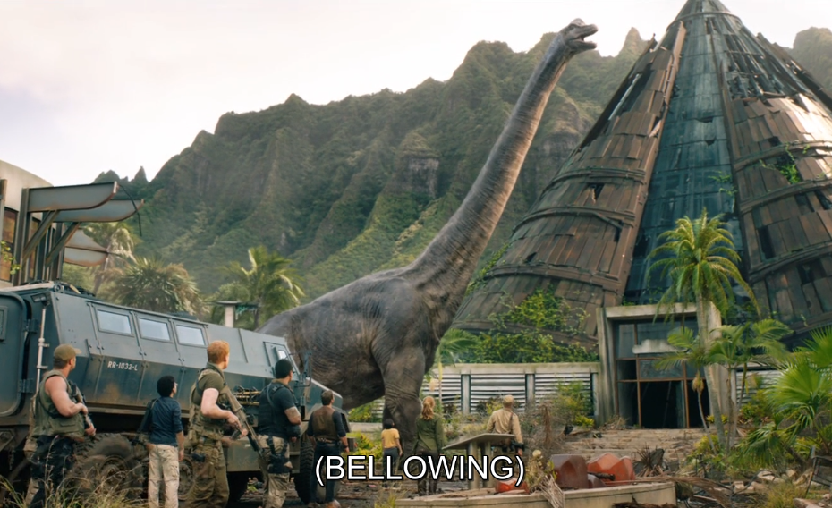 Closed Captions on a Movie Example