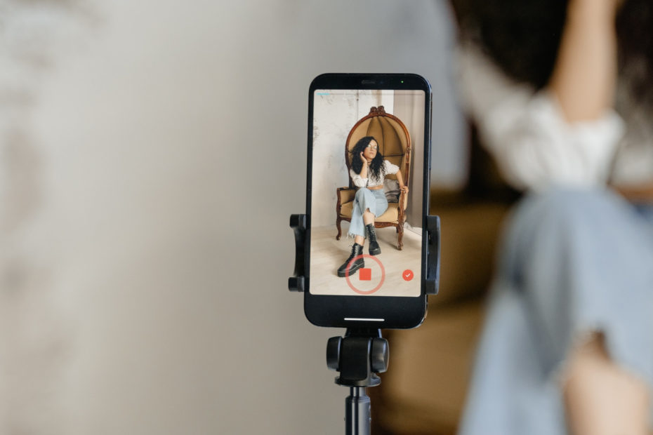 TikTok creator creating a video